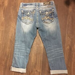 Miss Me cropped boyfriend Capri cuffed size 28 jeans
